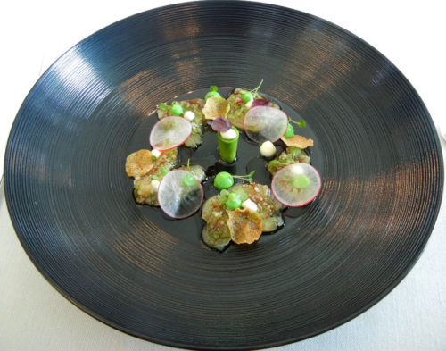 Kingfish, avocado, radish and Miso